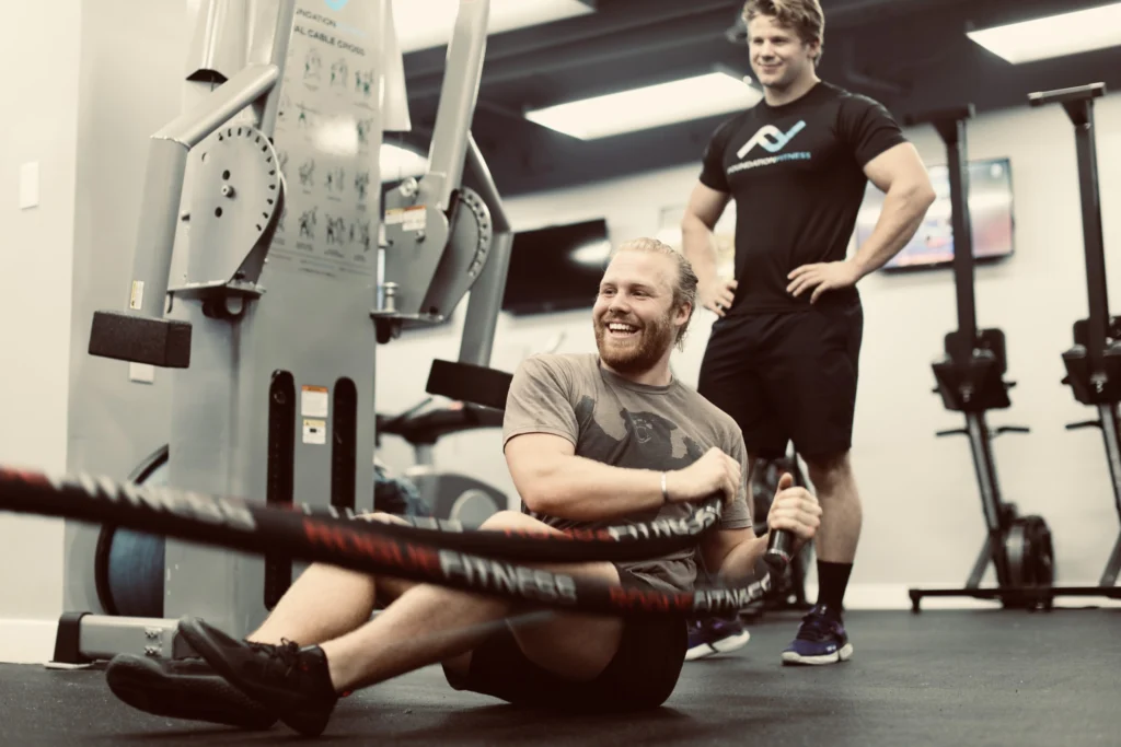 A personal-training session at the Bethesda studio