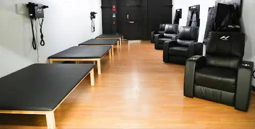 Recovery room amenities at Foundation Fitness